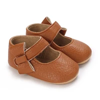 Cute Baby Casual Shoes Baby Bow Anti slip Rubber Soft Sole Flat Shoes PU First Walker Newborn Bow Decoration Mary Jane 6