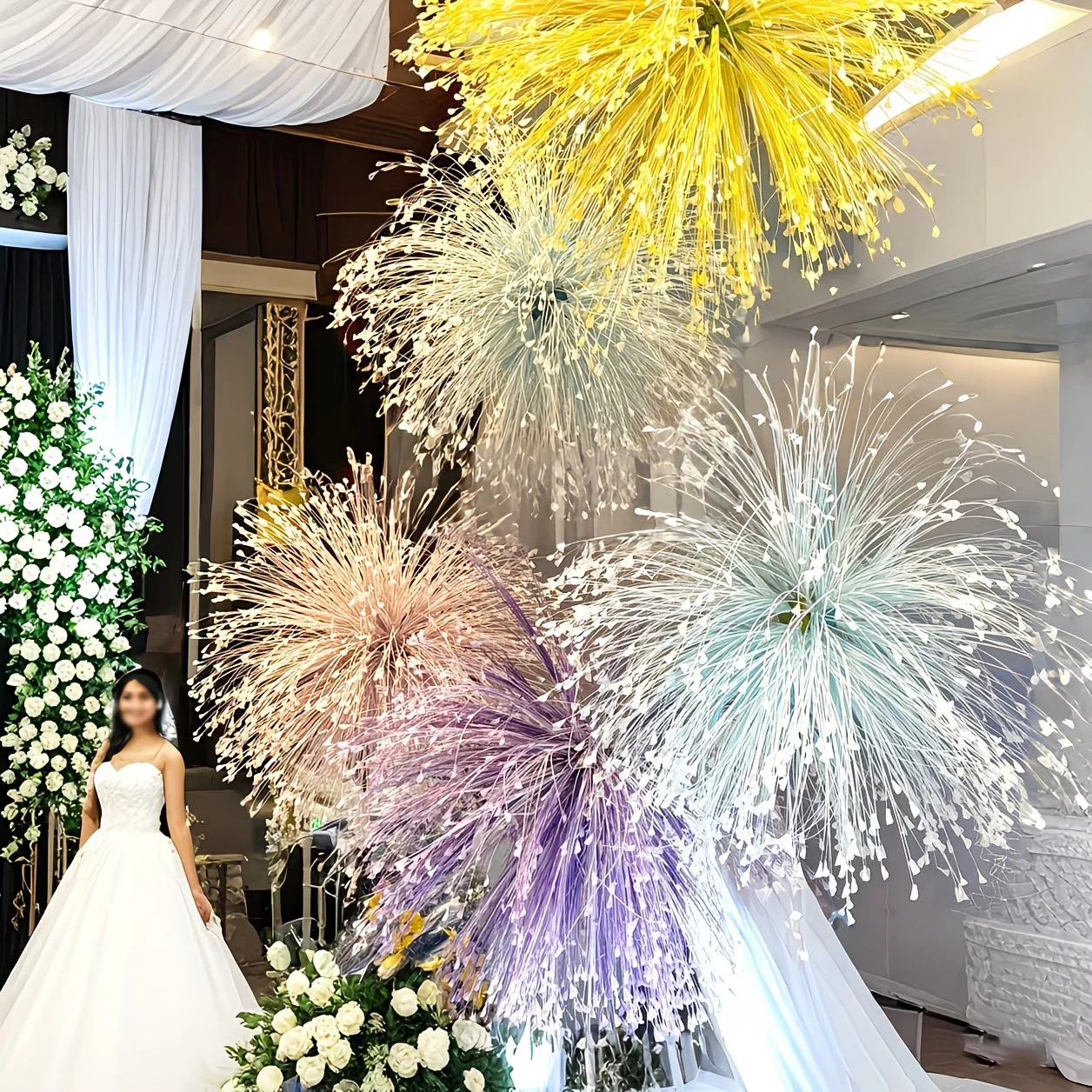 Elegant Peacock Grass Artificial Arrangement – Perfect for Home, Bedroom, and Wedding Décor
