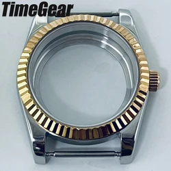 Silver Gold Rose Presidential Watch Case with Bracelet - 36mm/40mm - 40mm NH34 NH35 NH36 (10.Silve Rose)