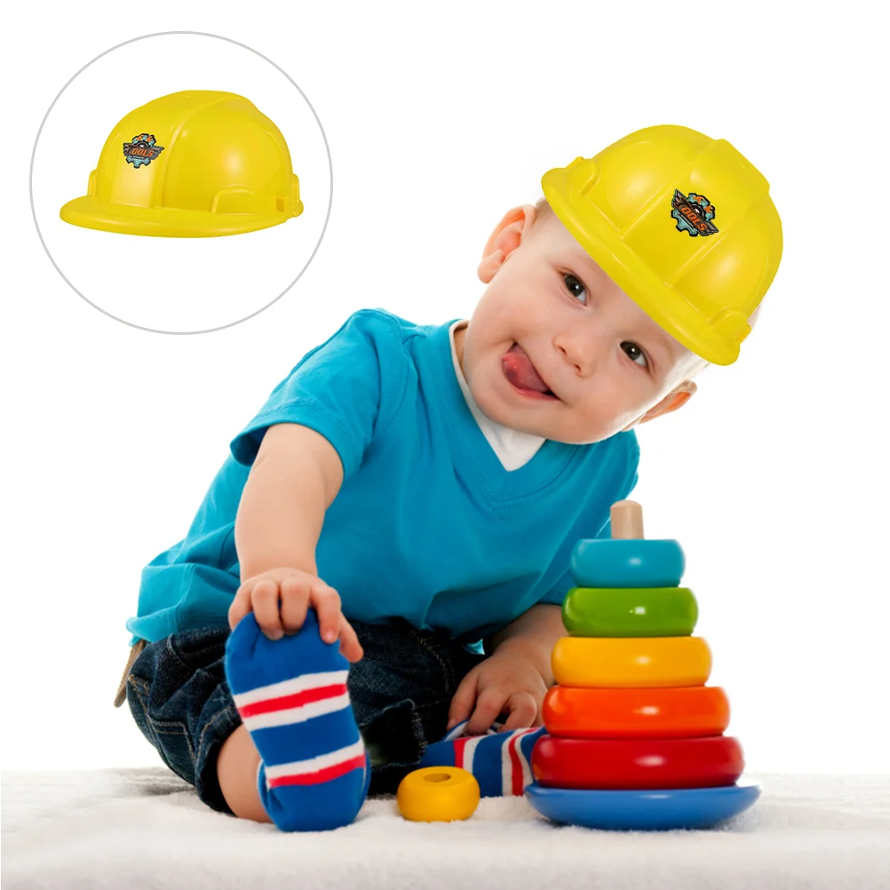 

Construction Hard Hats 10Pcs Yellow Kids Party Hat Childrens Engineer Building Dress Hats Costume Party Favor Supplies
