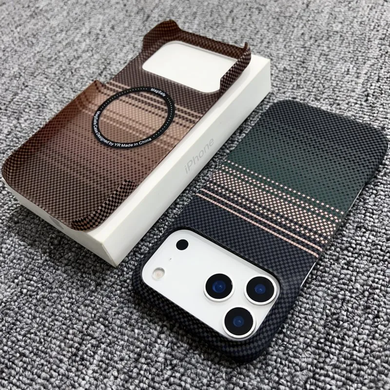 Carbon Fiber Kevlar Pattern Shockproof Ultra Thin MagSafe-Compatible Case