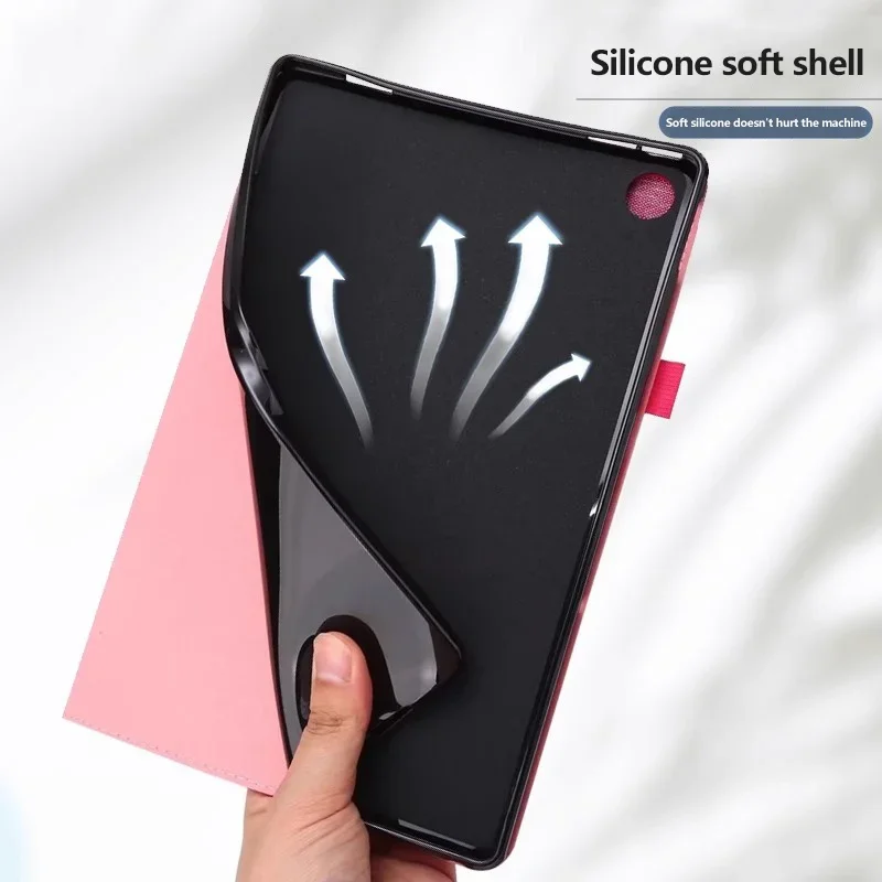 Stylish Cloth Flip Stand Case with TPU Soft Back Cover