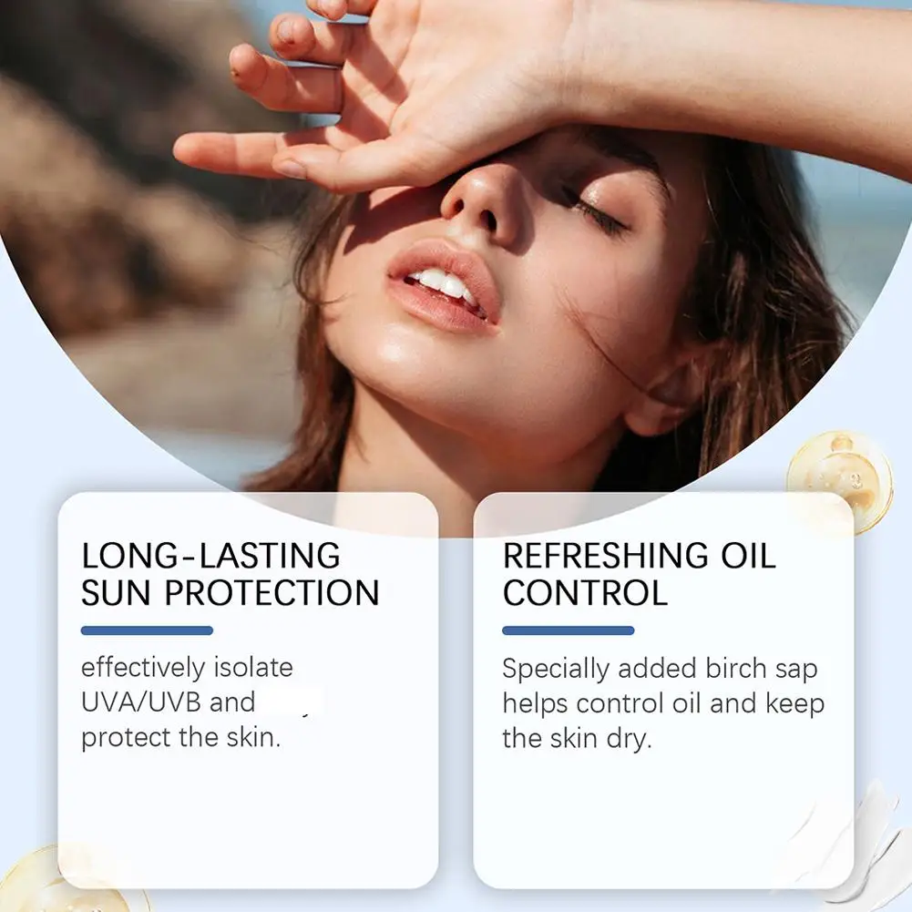 Birch Juice Oil Control Sunscreen SPF Protection Antioxidant Whitening for Healthy Skin