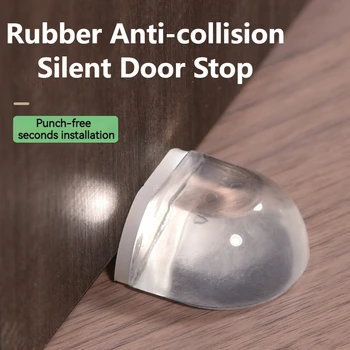 문짝 스토퍼 펀치 프리 투명 자체 접착 문짝 거치대 문짝 스톱, 가정용 보호 벽 및 가구 액세서리, 1 개, 2 개