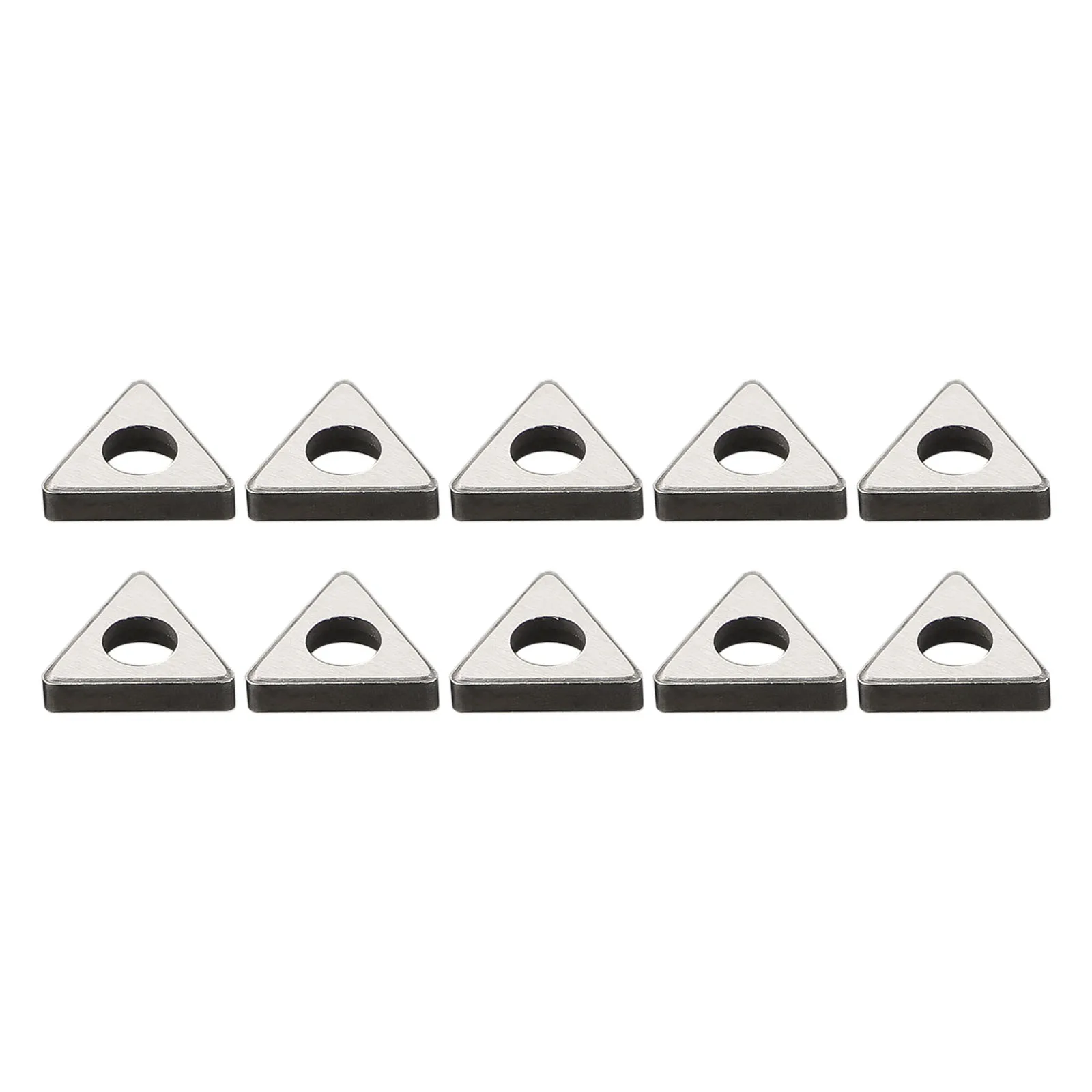 

Brand New Durable High Quality CNC Carbide Tips Inserts Tungsten Steel Turning Tool Silver 10 Pcs Blade High Strength
