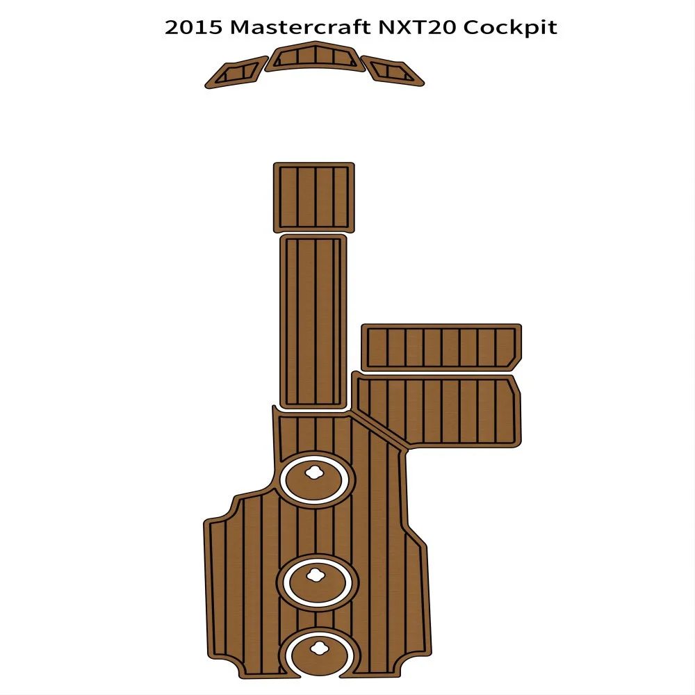 Quality 2015 Mastercraft NXT20 Cockpit Pad Boat EVA Foam Faux Teak Deck Floor Mat