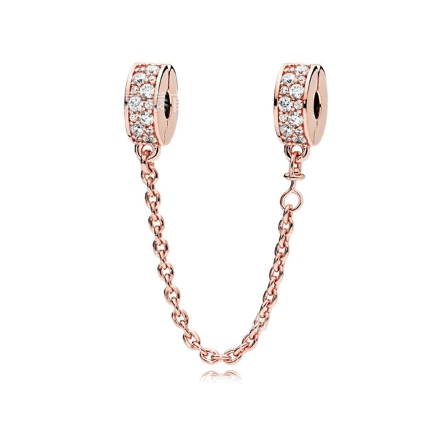New 925 Sterling Silver Rose Gold Heart 