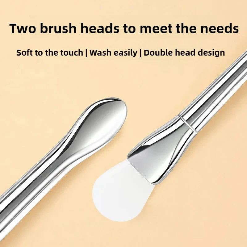 New Silicone Facial Mask Brush Soft Head with Scraper Integrated Dual-use Mud Film Brush DIY Film Adjusting Beauty Tool Beauty 4