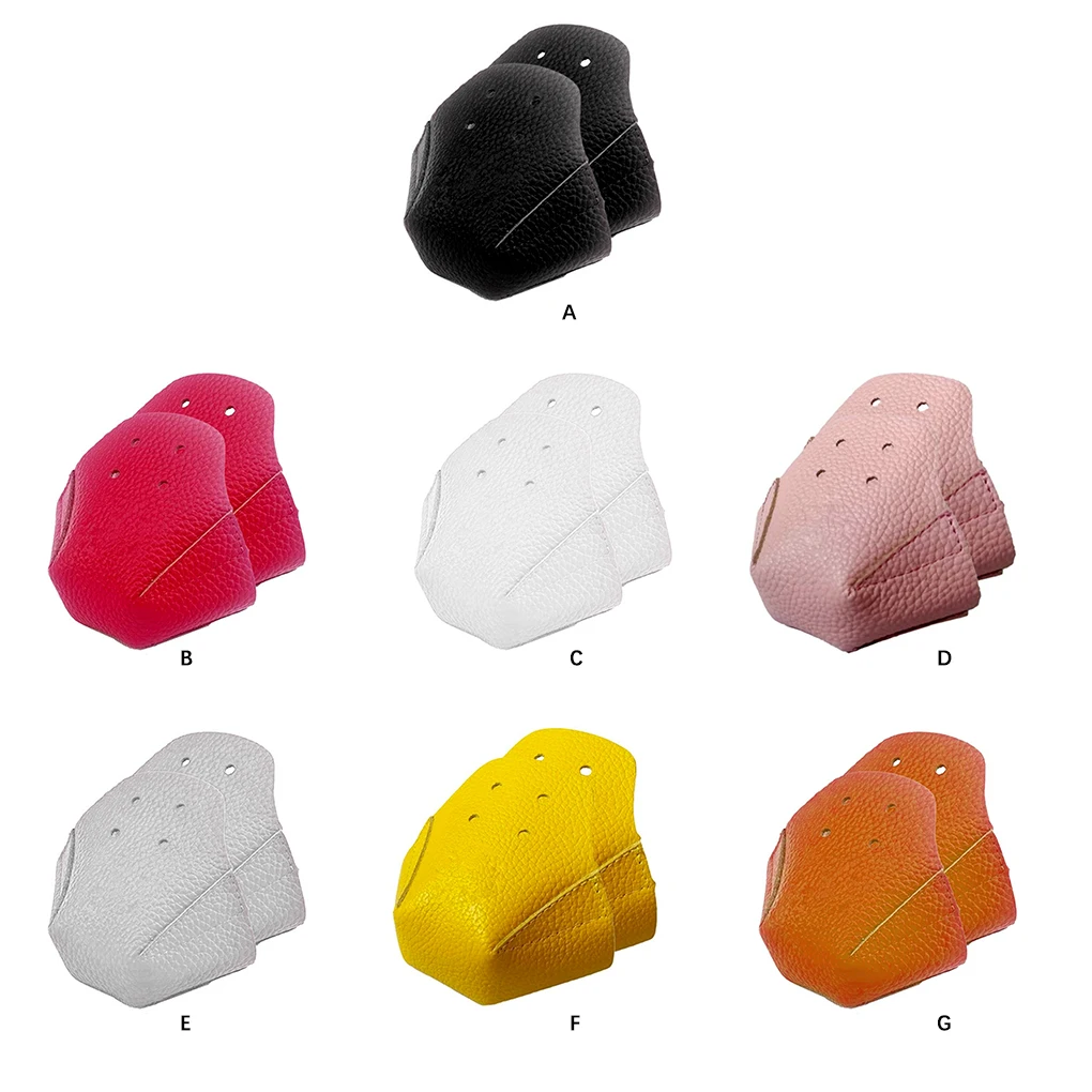 

1 Pair Skates Anti-friction Toe Cap Guards Folding Skating Cover with 4 Holes Protectors for Outdoor Training Pink