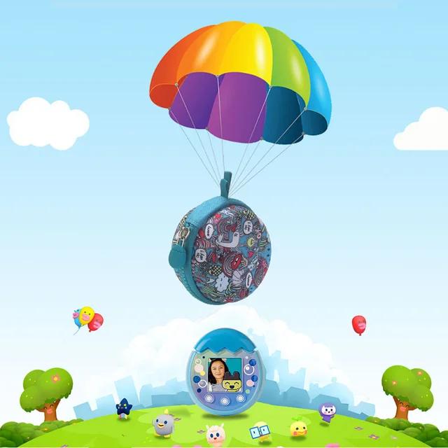 Virtual Electronic Digital Pets Travel Bag with Carabiner Hand Strap EVA Electronic Pet Machine Carrying Case for Tamagotchi Pix 3