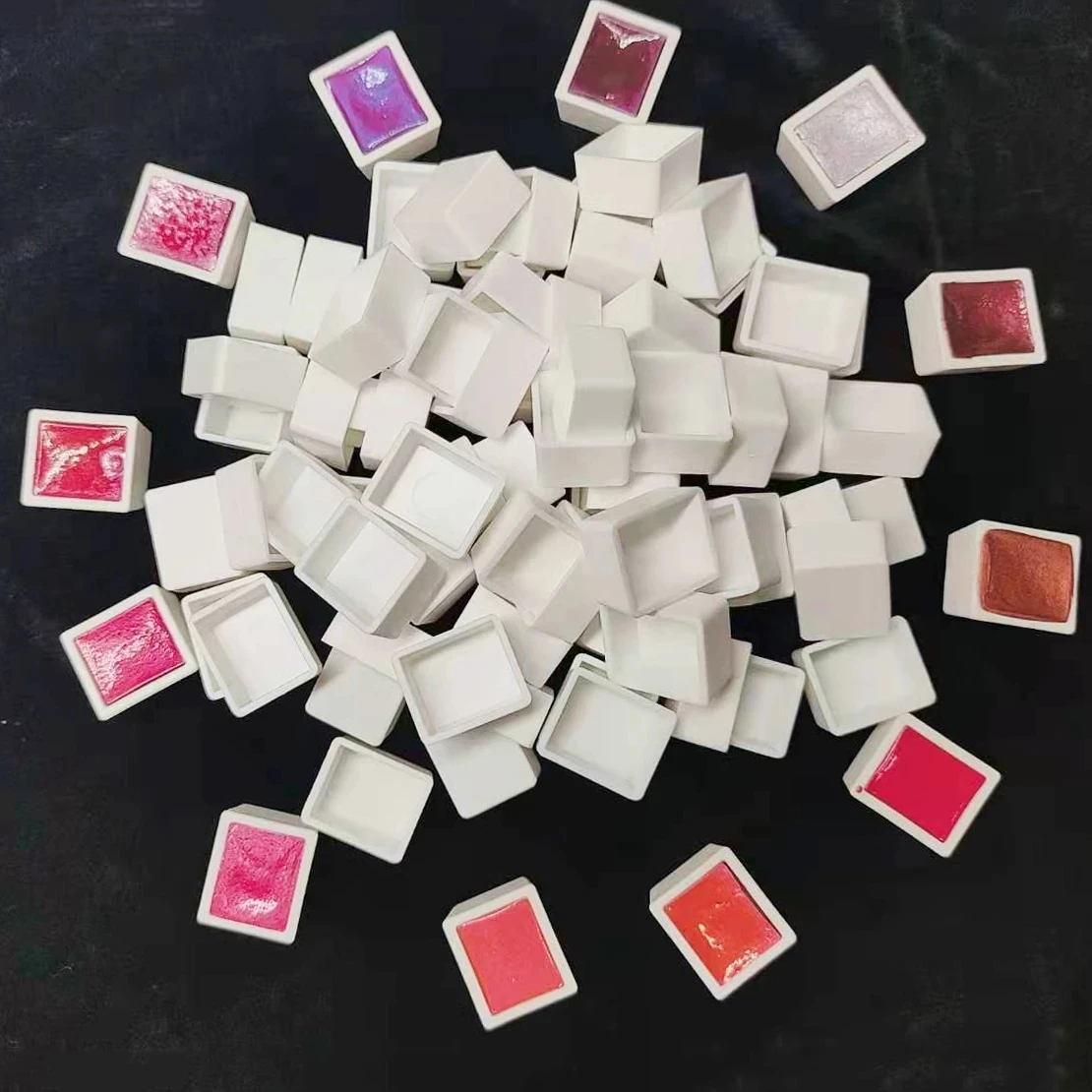Barteen Pans For Watercolor Palette Pigment Plastic Empty Pans Or Art Painting Palette Supplies Transparent Pan And White Pan color palette watercolor palette watercolor paint pans