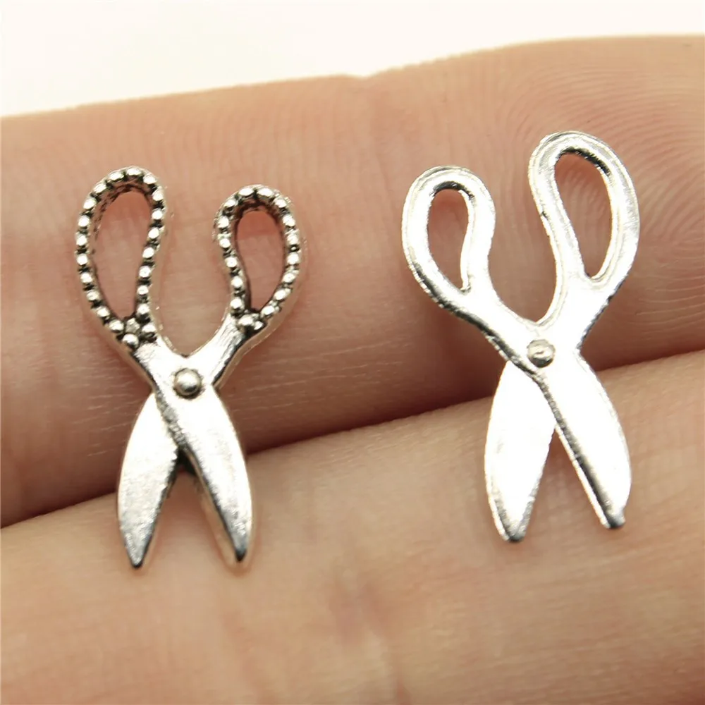 20pcs Scissors Charms Tibetan Silver Color Pendants Antique Jewelry Making DIY Handmade Craft Pendant 