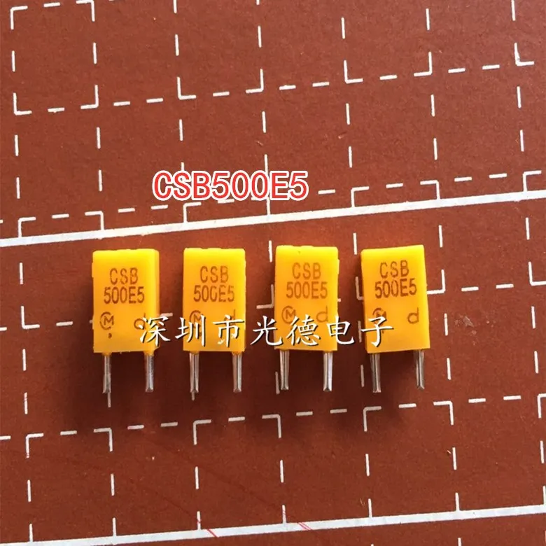 50PCS/ Original imported Murata ceramic crystal oscillator CSB500E5 500E5 500KHZ 500K straight plug 2-pin resonator