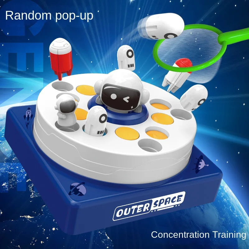 Electric Fishing Toy Turntable Bounce Launching Rocket Pop Up Fishing Game Toy Fine Motor Sensory Training Bouncing Board Toys 3