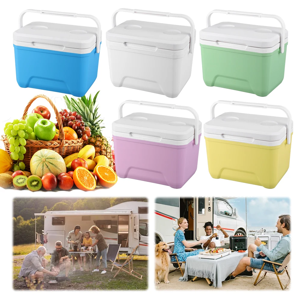 6/5L Camping Cooler Box Car Refrigerator Icebox Travel Ice Chest Portable Freezer Fridge For Outdoor BBQ Camping Fishing Ice Box