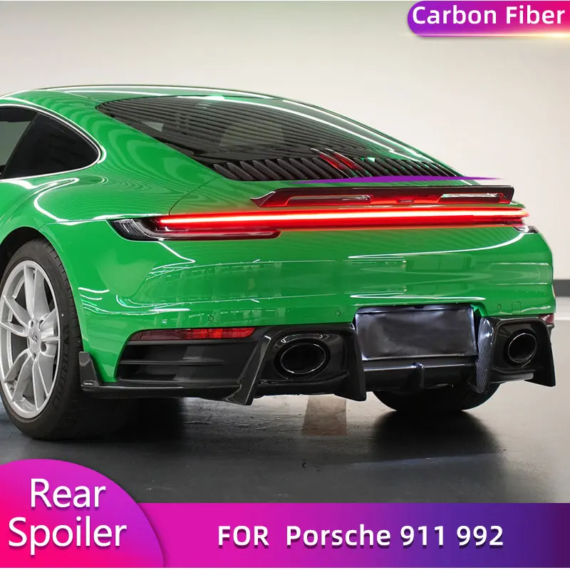 

Carbon Fiber Car Rear Trunk Spoiler Wings For Porsche 911 992 Carrera T Coupe 2019-2023 Auto Rear Boot Lid Wing Lip Spoiler