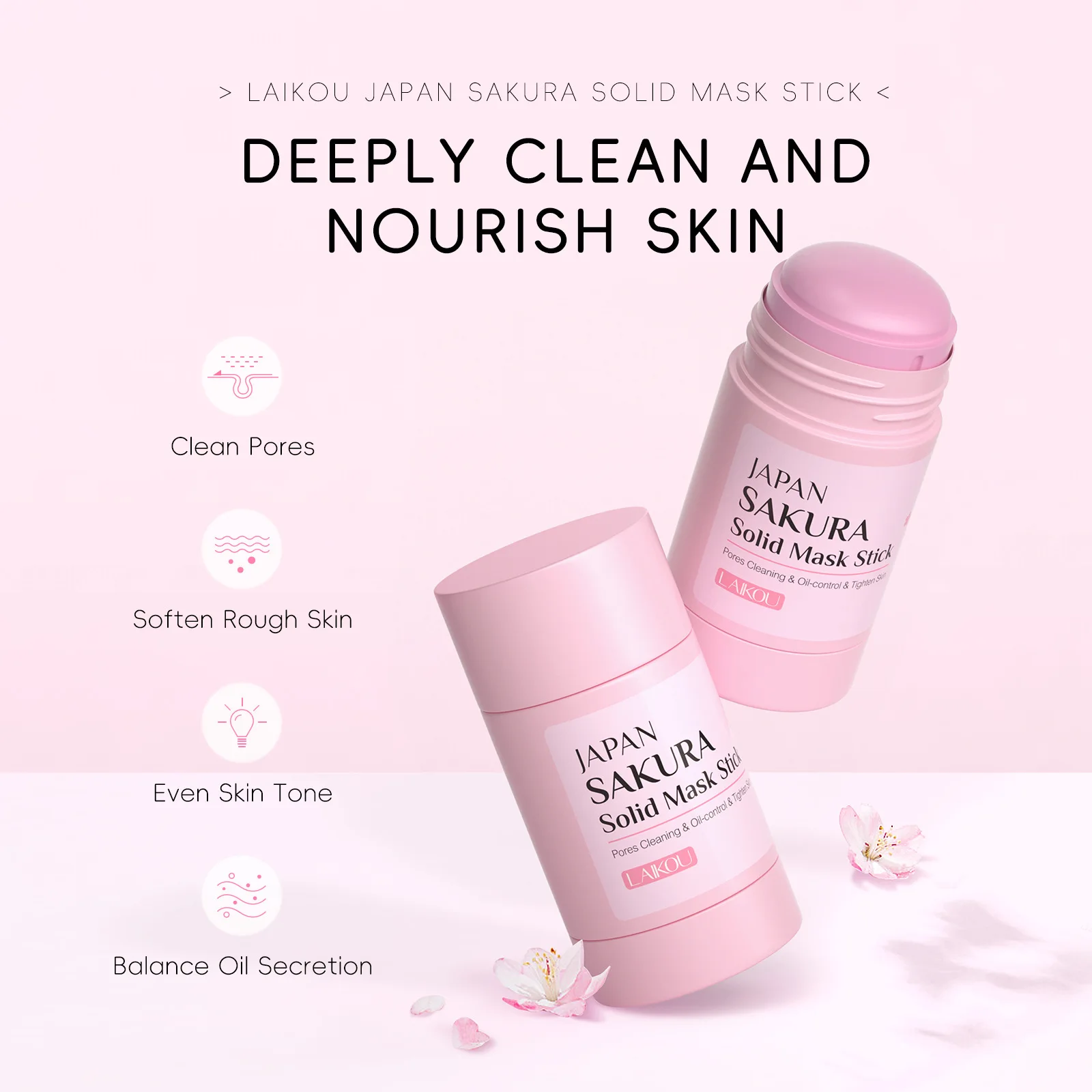 Sakura Solid Face Mask Stick Deep Cleaning Green Tea Facial Mask Reduces Blackhead Pores Oil Control Moisturizing Mud Mask 40g 2 Sakura Solid Face Mask Stick Deep Cleaning Green Tea Facial Mask Reduces Blackhead Pores Oil Control Moisturizing Mud Mask 40g - Image 2