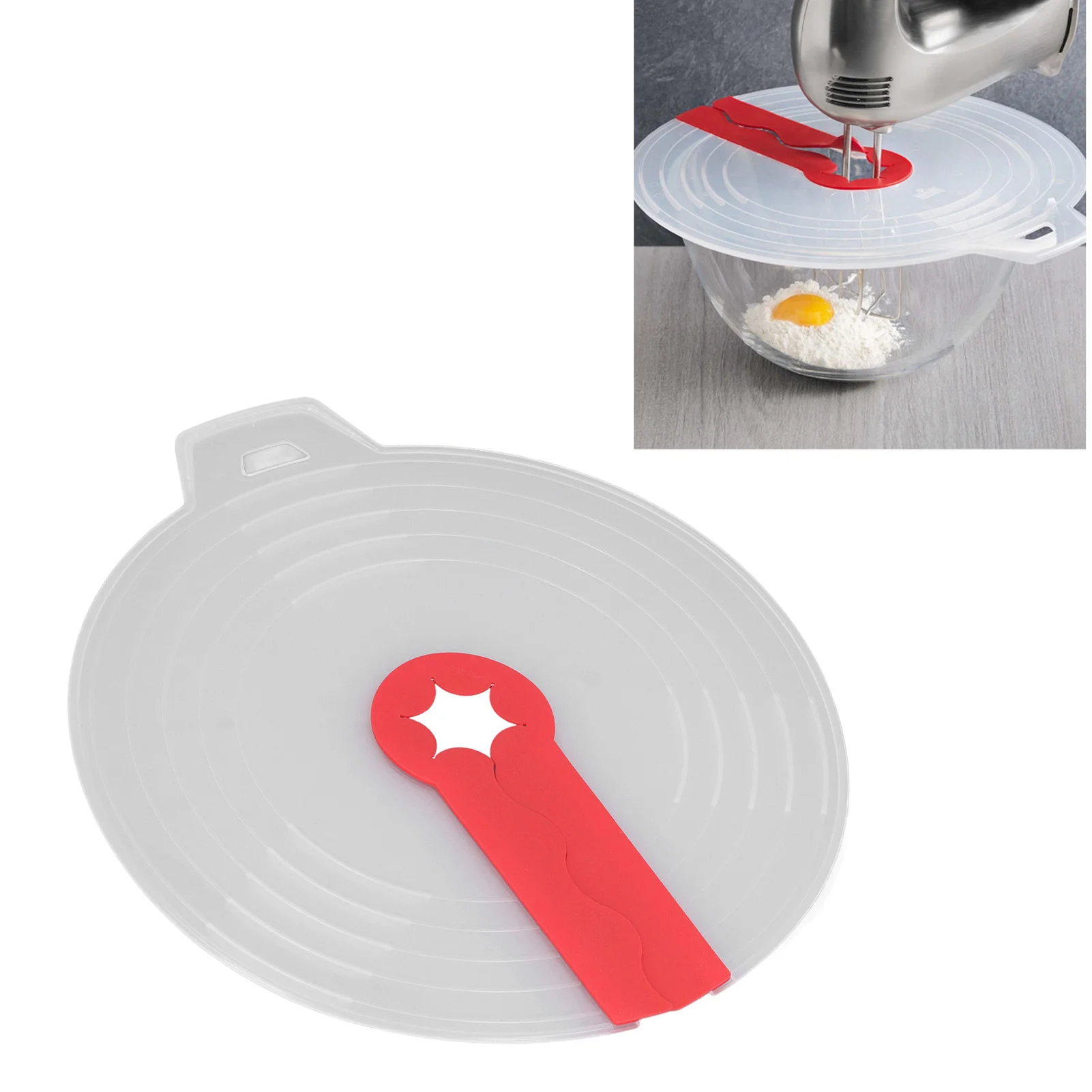 Mixing Bowl Splatter Guard PP Silicone Mixer Splatter Screen Splashproof Cover for Egg Bowl Whisks Cooking Baking Splash Guard food cover mixer blade cover frying pan splatter screen