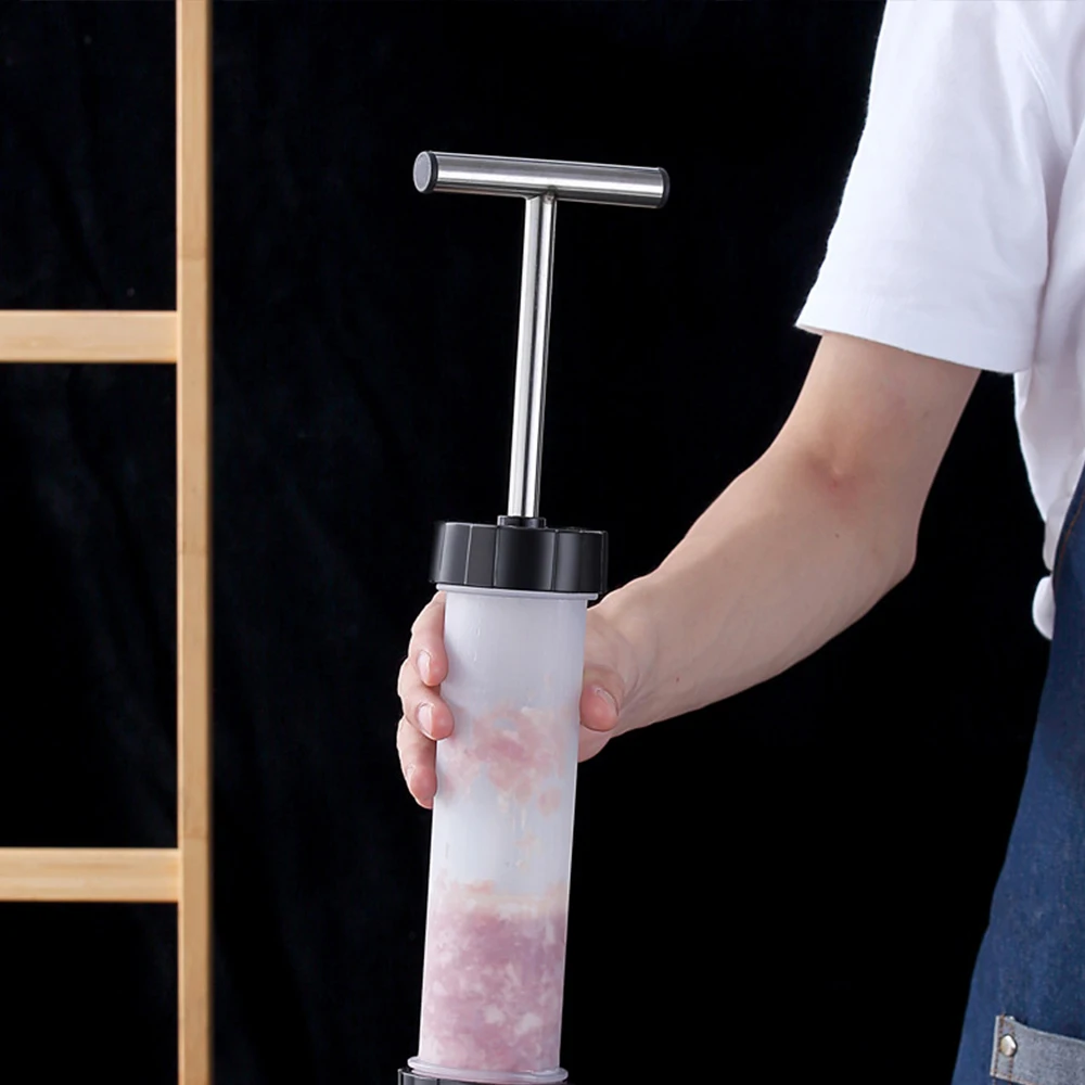 Homemade Sausage Stuffing Machine Homemade Sausage Stuffer Syringe Stuffer Gadgets Manual Meat Injector Tools sausage stuffing tool
