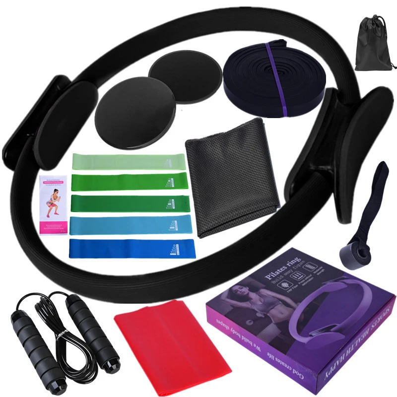 15 Teile/satz Latex Yoga Elastische Band Fitness Kühlen Handtuch Schiebe Platte Spannung Gürtel 3 Meter Springseil Pilates ring – Detail 6