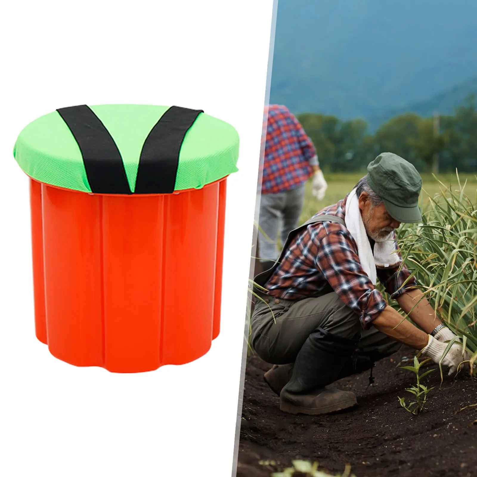 Fashion Multifuncitonal Garden Wearable Stool Portable Farm Fishing Cushion Lightweight Small Round Workseat for Outdoor Events portable camping stool