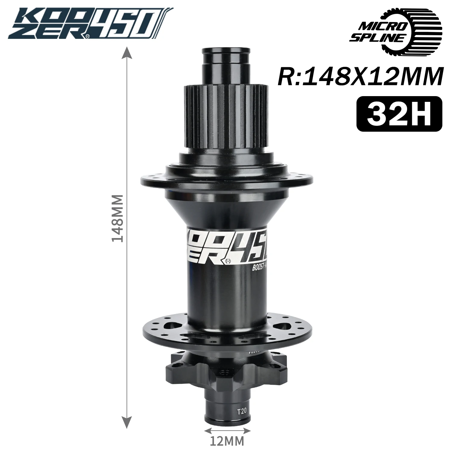 Bicycle hubs KOOZER 450 BOOST Mountain Bike Hub 6 Pawls