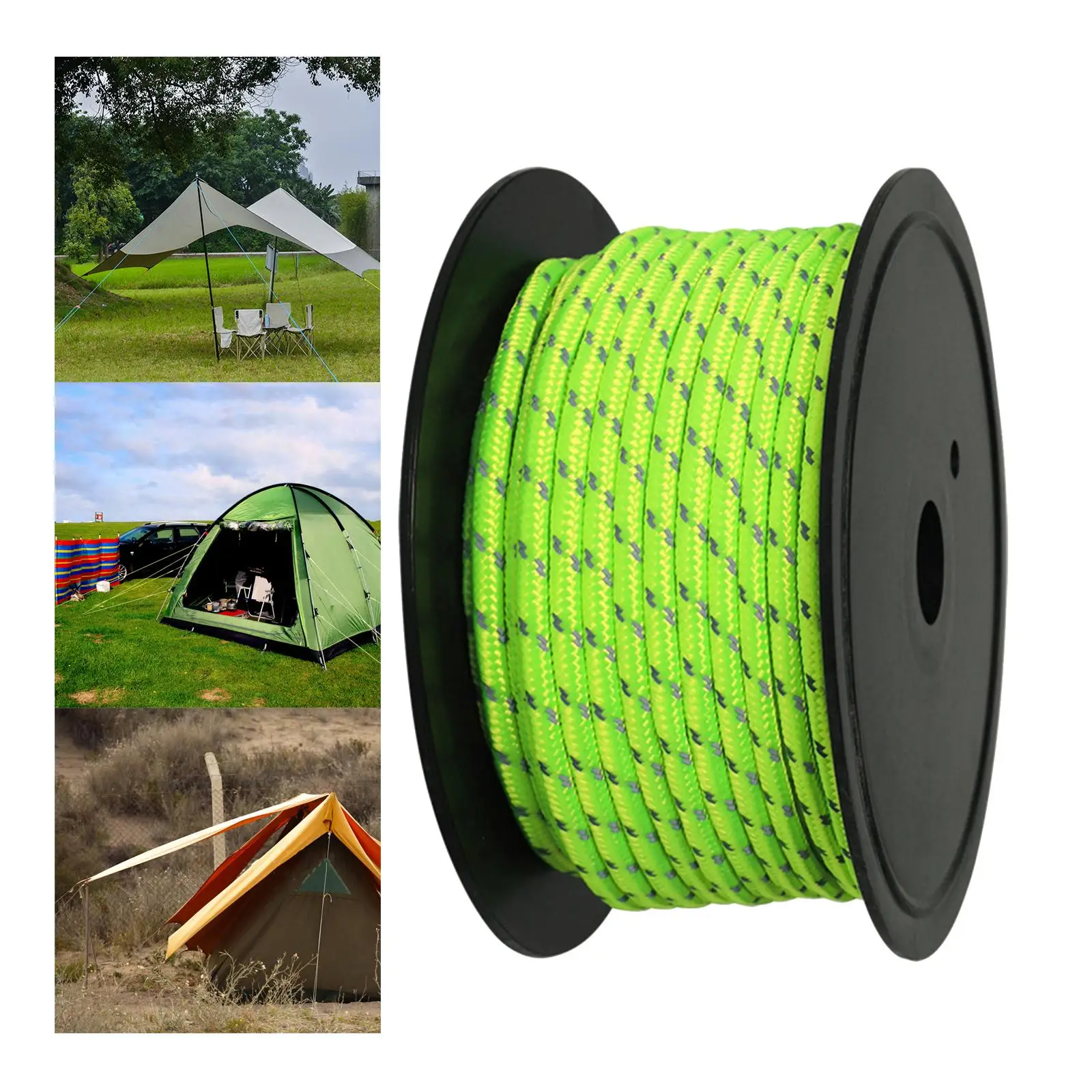 Reflective Paracord 30M Cord Strands 6mm Tent Rope Camping Survival  Accesorios Warning Parachute Line Hiking Canopy Lanyard - AliExpress