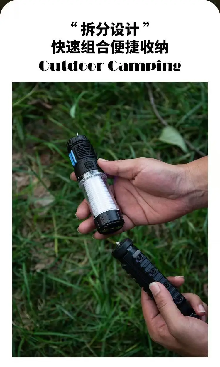 New LED Mosquito Repellent Camping Light Type-C Rechargeable Portable Magnetic Multi-functional Outdoor Camping Tent Light