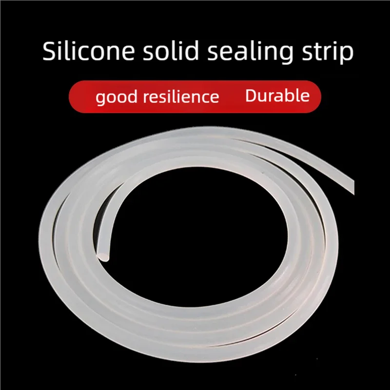 1mm-9.5mm O-shaped Silicone Strip Flame Retardant Solid Round Strip Waterproof Transparent Soft Rubber Strip Sealing Strip sealing strip rubber seal strip silicone seal strip