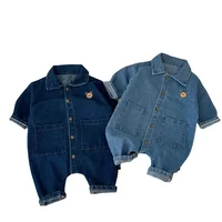Autumn Baby Clothes Infant Boys Girls Clothes Denim Jumpsuits for Infants and Newborn Polo Outdoor Crawling Outfit Rompers 1