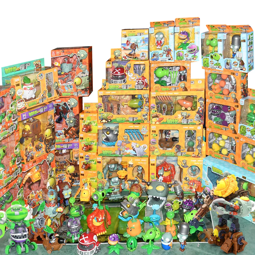 Deluxe Plants vs Zombies 2 Distortio Toy Set - Vibrant Collectible Anime Figures