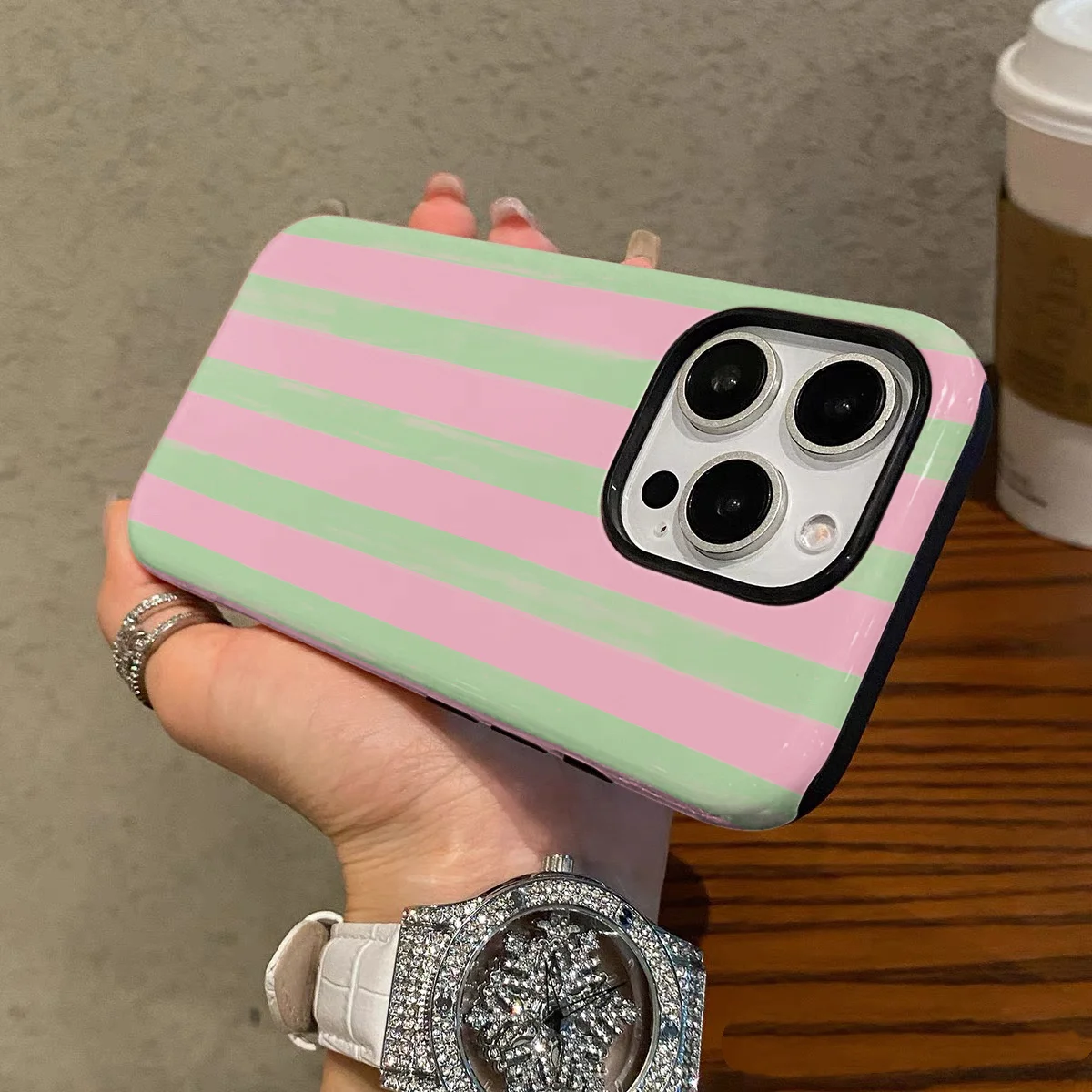 Luxury Fashion Double-Layer Phone Case with Stylish Design