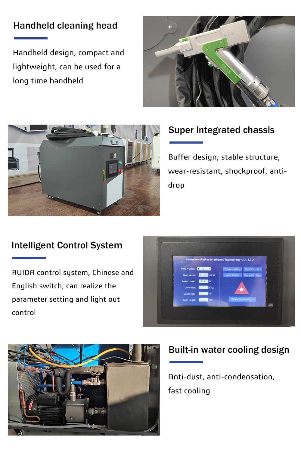 New 2024 Mini Type Fiber Laser Cleaning Machine Max Raycus JPT