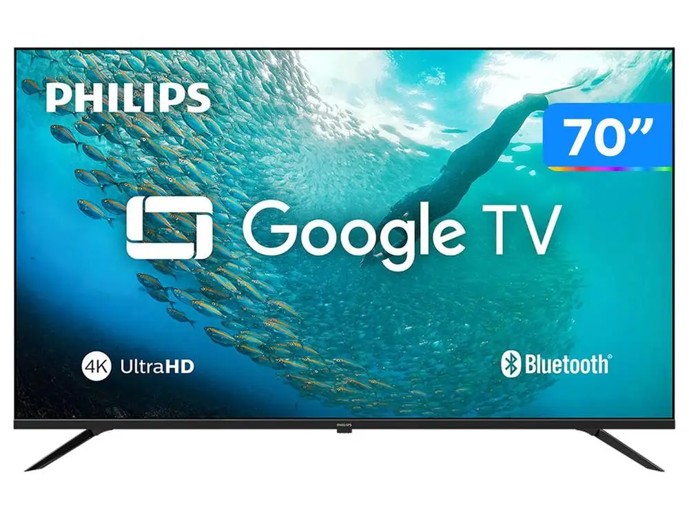 Smart TV 70" Philips 4K UHD DLED 70PUG7019/78 Google TV Quad Core ...