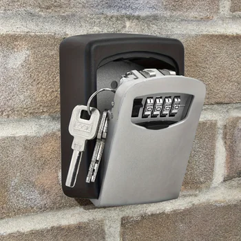 Homestay mechanical screw delivery box for key lock, wall-mounted metal key box 1