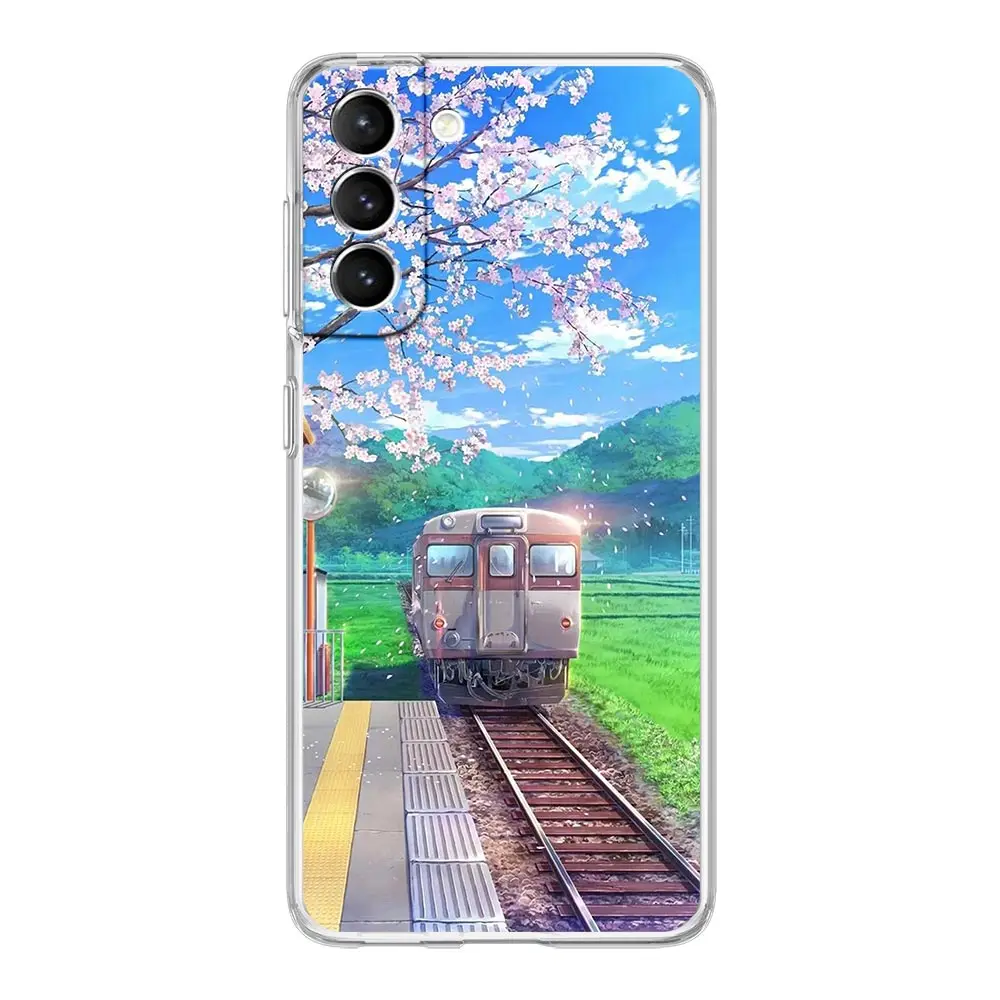 Cherry Blossom Mount Fuji Clear Phone Case