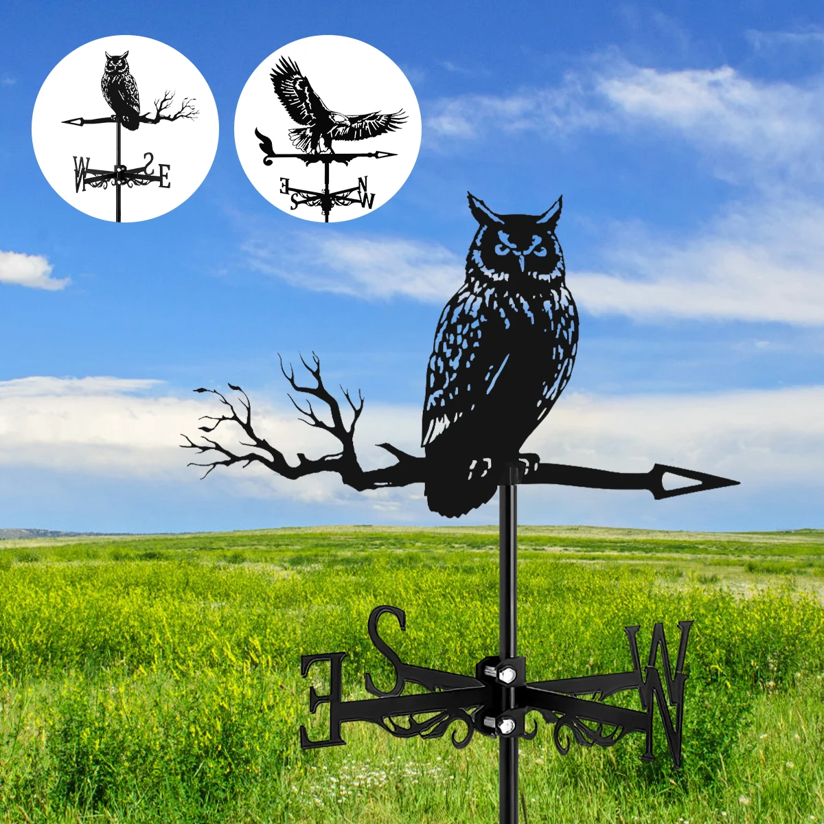Weather Vane Metal Weather Resistant Wind Direction Indicator Retro weather-vane-metal-weather-resistant-wind-direction-indicator-retro