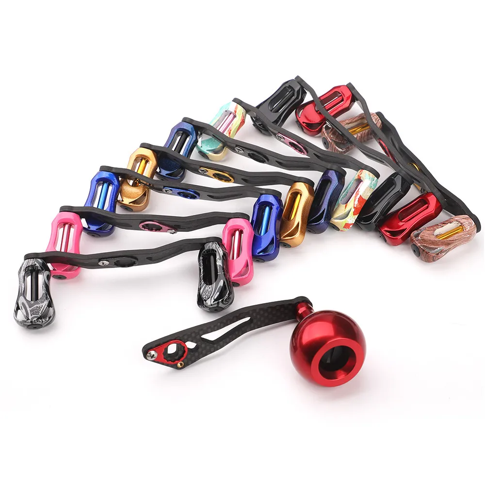 Fishing Reel Handle ROLLFISH Fishing Reel Handle Rocker Arm Carbon Fiber Light Weight 19-29g Ergonomic Design Multicolor Fishing Tools Accessories
