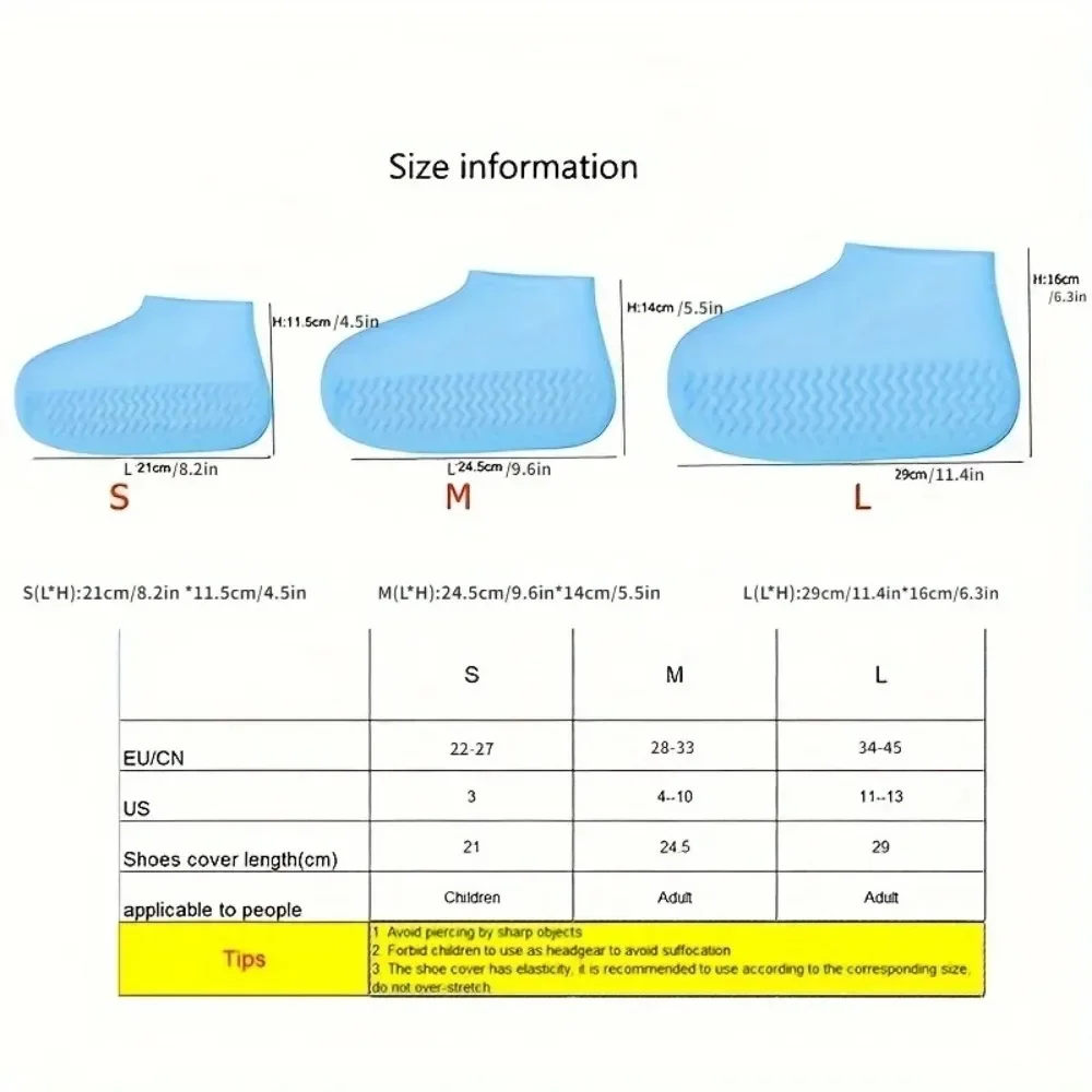 Shoes Waterproof Shoes Covers Outdoor Rain Boots for Children Rainy Day Biker Raincoat Shoe Waterproof Cover Pair Gear Silicone