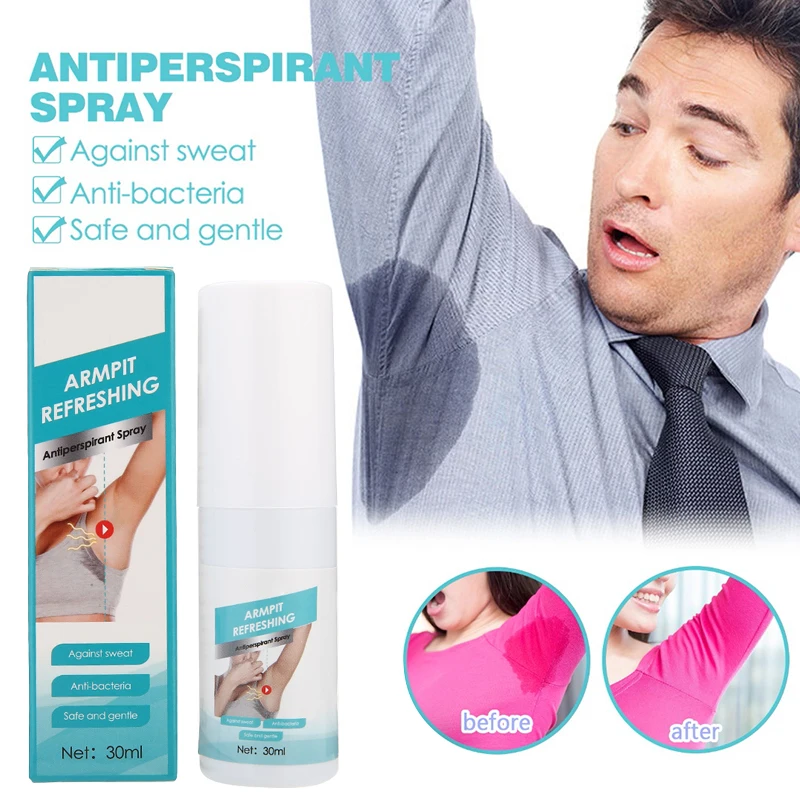 1 Set 30ml Armpit Antiperspirant Spray Eliminate Bad Smell Antiperspirants Refreshing Body