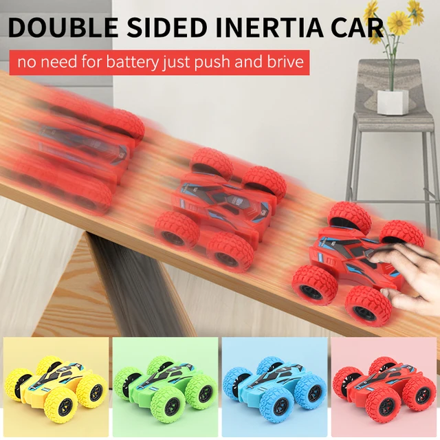 Fun Pull Back Car Double-Side Vehicle Inertia Safety and Fall Resistance Shatter-Proof Model for Kids Boys Children's Toys Car 2