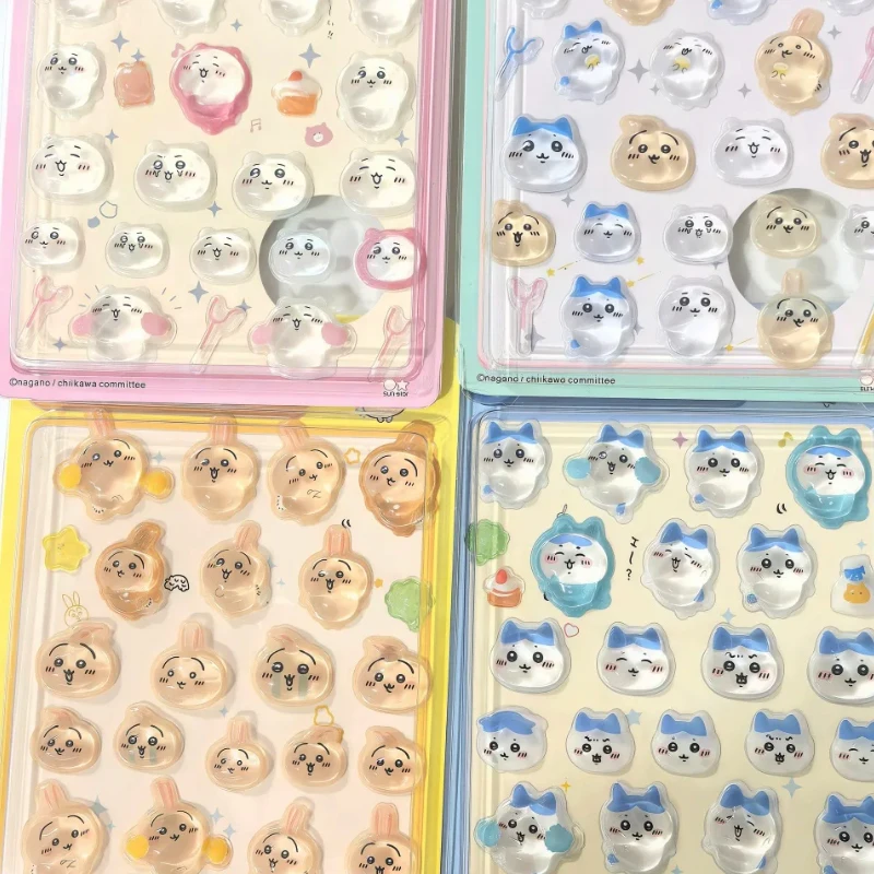 치이카와 본본 드롭 귀여운 3D 장식 데칼 방수 접착 스티커 (휴대폰 케이스, 노트북, 물병, DIY 공예 용품)
