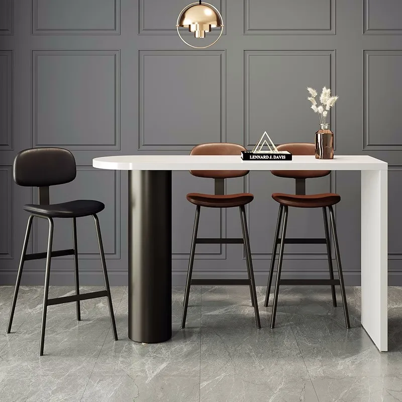 Industrial Style High Stool Soft Bag Relax Wrought Iron Simple Modern Bar Stools Italian Design Taburetes De Bar Furniture