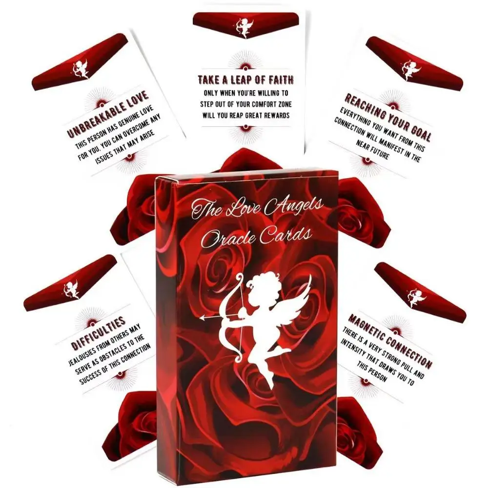 

10.3*6cm The Love Angels Oracle Cards - Romance Deck for Psychic Love & Romantic Relationship Readings 54 Pcs Cards