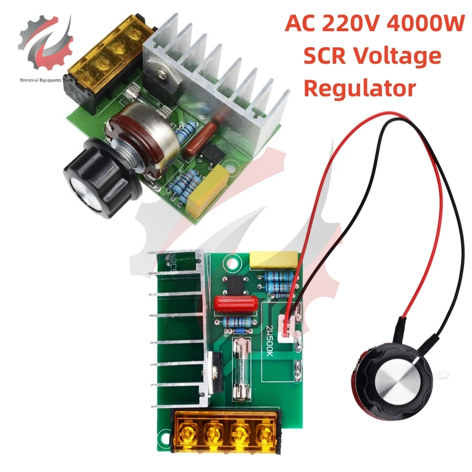 Voltage Regulator Dimmer, AC 0-220V 4000W 40A AC Motor Speed Controller  Voltage Regulator LED Dimmers Motor Accessories: : Tools & Home  Improvement