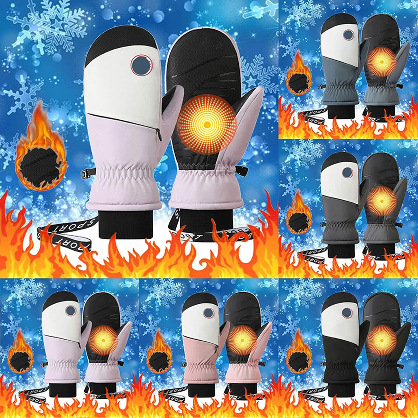 

Men And Women Winter Skiing Hands Warm Skiing Gloves Wind Proof Warm Gloves