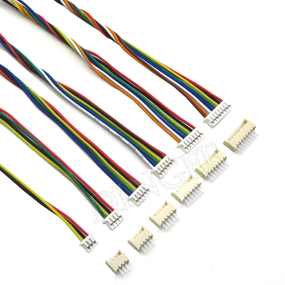 Kit 10 Set Connettori SH1.0, 1.25, ZH1.5, PH2.0, XH2.54 – Spine Femmina+maschio 2-10 Pin, Cavi 10/20/30 Cm, Per Elettronica Fai-da-te