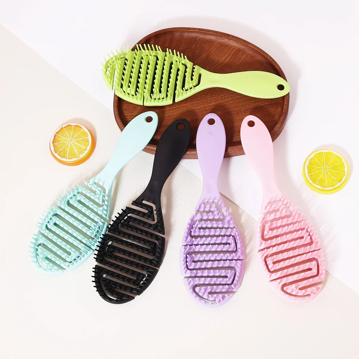 Hair brush Scalp Massage Hair Brush Hollow Anti static Wet Hair Drying Dryer Brush Styling Tool Special for real hair wigs