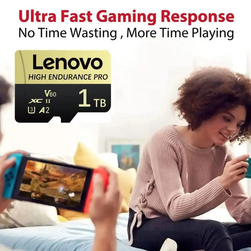 Фото Оригинальная карта памяти Lenovo 2 ТБ 1 ТБ, высокоскоростная карта памяти Micro TF SD 256 ГБ, SD-карта V60 U3 TF-карта для Nintendo Switch Ps4 Ps5 №5