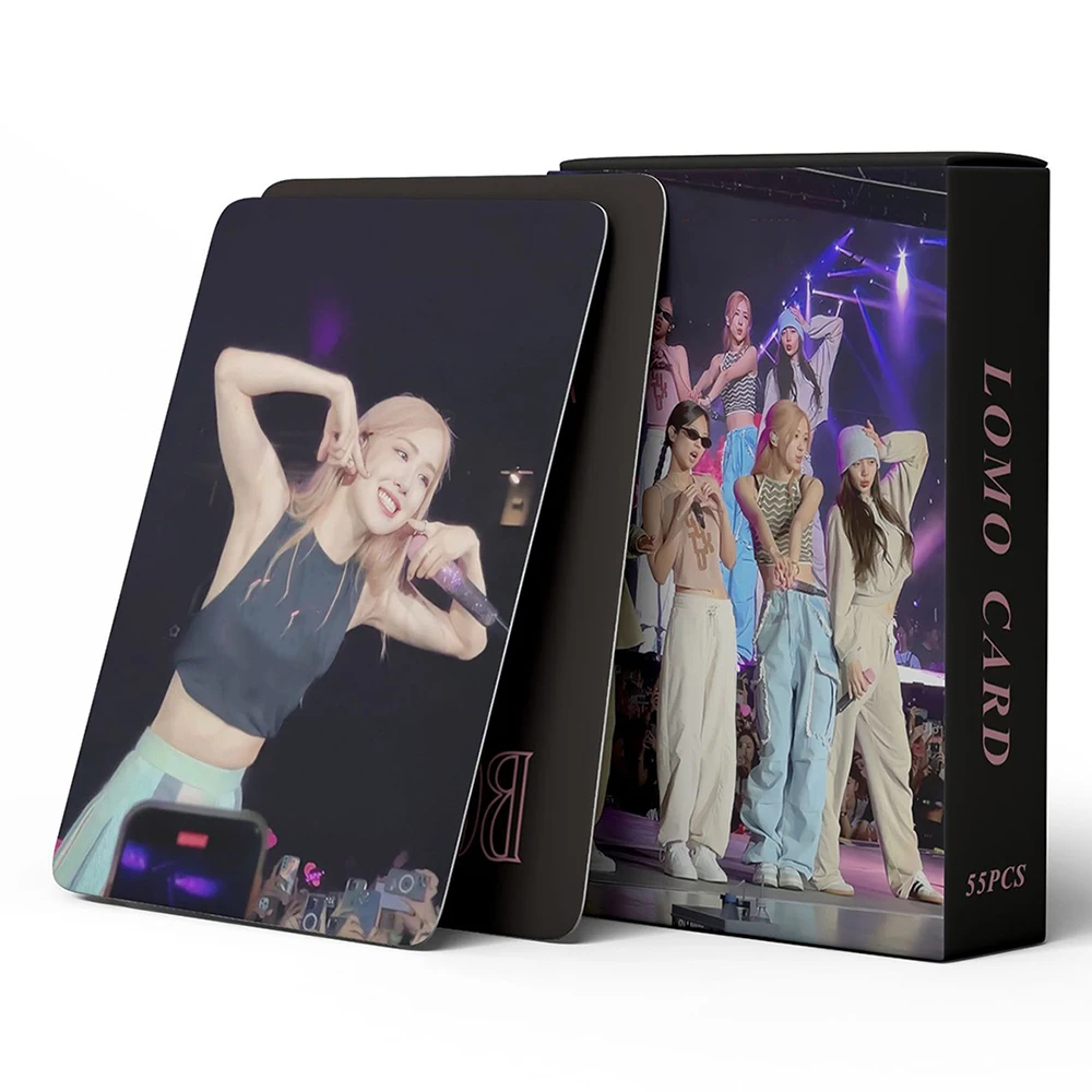 thumbnail image 1 of Treingi 2024 55 piezas/juego de tarjetas Lomo de grupo de chicas Black Twice Pink Kep1er Iu, nuevo álbum de fotos BORN Photocard, marcapáginas, regalo para fans del K-pop, 1 of 5